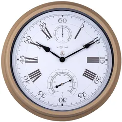 Nextime, Wanduhr, Wanduhr Hyacinth Ø 40.5 cm, Braun (40.50 cm)