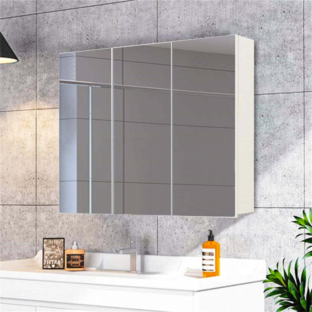 ClassicLiving Aadhith Bathroom Cabinet White 63cm H X 70cm W X 16cm D