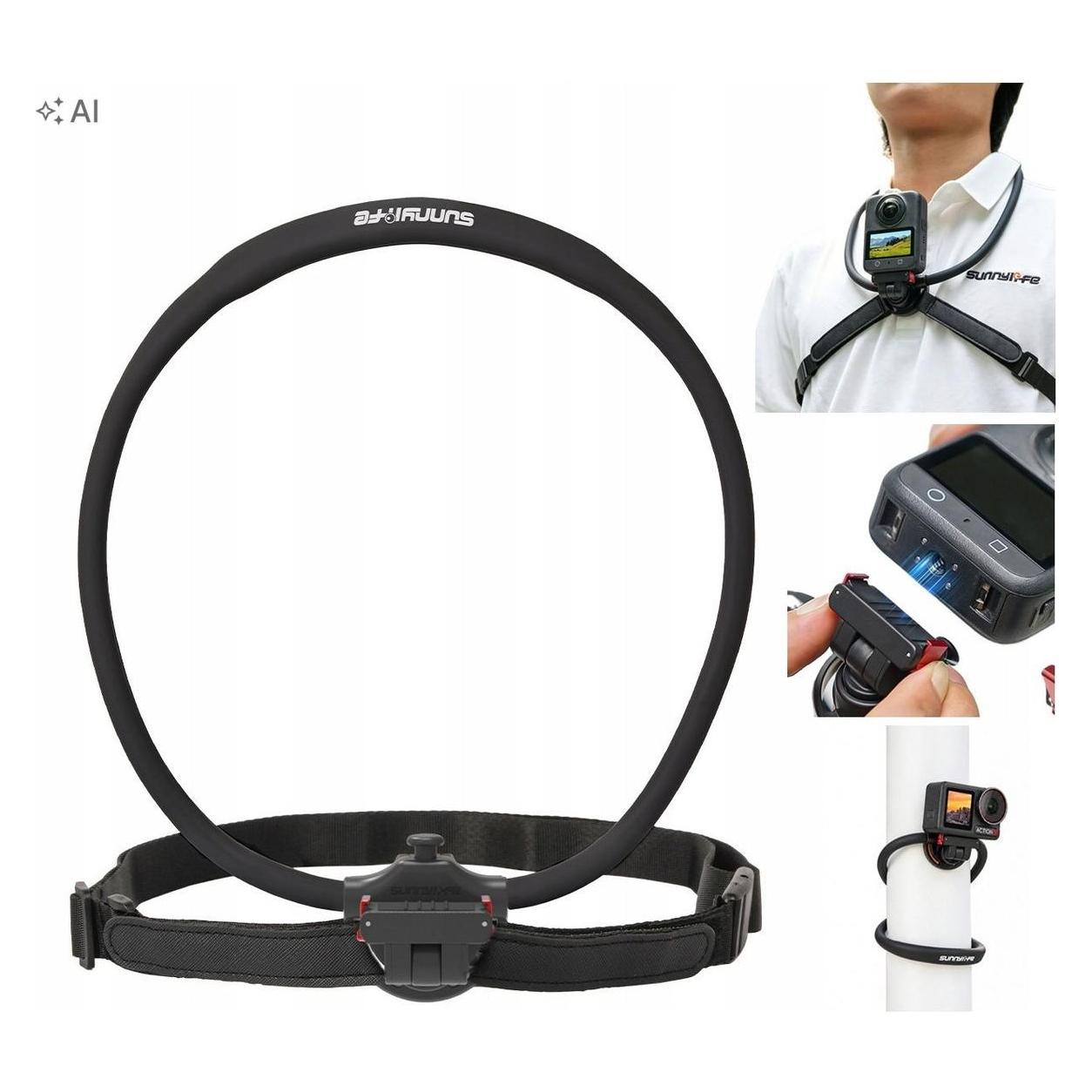 Sunnylife Flexible Halterung für den Halsbereich - DJI Osmo 360 / Action 5 Pro / 4 / 3 / 2 / ZJ-195-D (78295617)