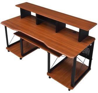 Roomfitters Megara Music Desk, High-Capacity 76-Key Audio Production Workstation, Multi-Tier
