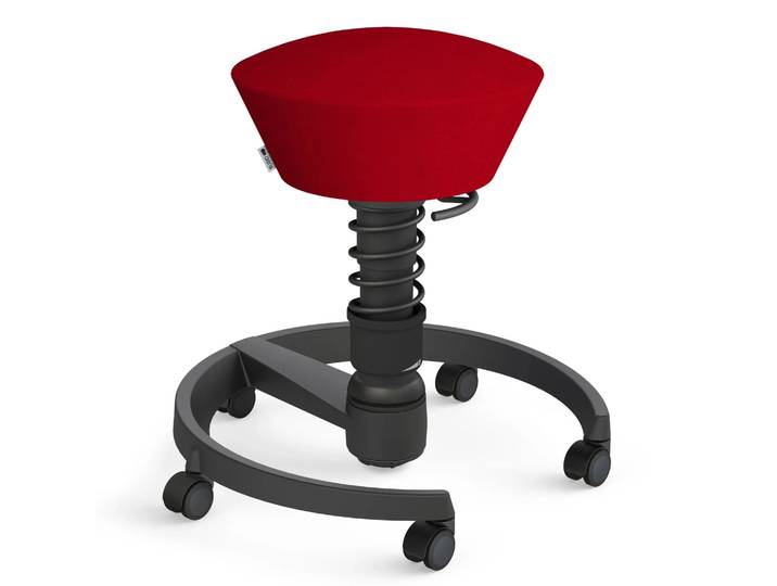 AERIS SWOPPER MIT ROLLEN - Swopper Low Gestell Schwarz Rot
