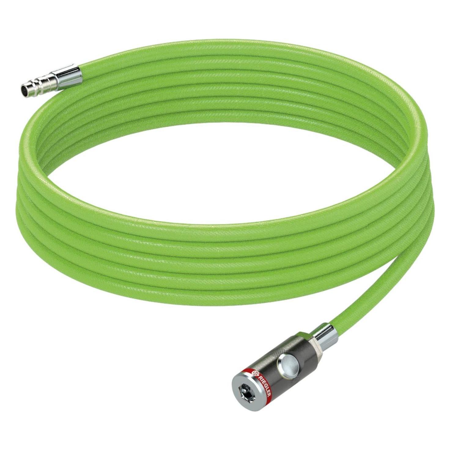 Riegler Schlauch-Set Schlauch-D.12x6mm L.10m PVC Gewebe leuchtgrün Sicherheitskupplung/Tülle NW7,4 (113784)