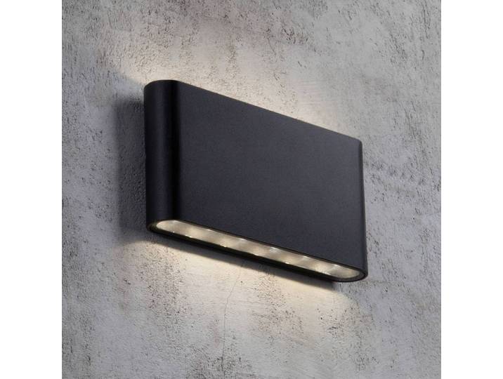 Nordlux LED Aussenwandleuchte Kinver, schwarz, Metall, Modern, LED Wandleuchte außen