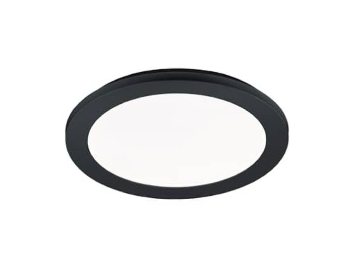 Reality Leuchten Camillus R62921532 Plafonnier LED en plastique noir mat acrylique blanc + LED 15 W