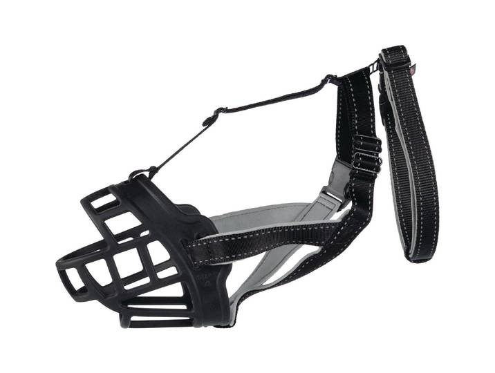 Maulkorb TRIXIE Muzzle Flex L-XL , schwarz, Umfang: 36cm, Kunststoff, Maulkörbe, Maulkorb