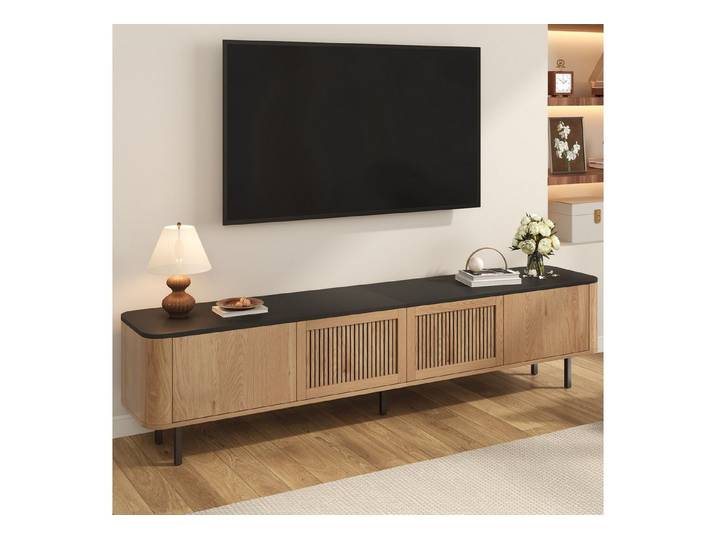 Yorbay TV-Schrank Modern TV-Ständer mit Gittertür Design&4 Großer Stauräume, 190cm Breit