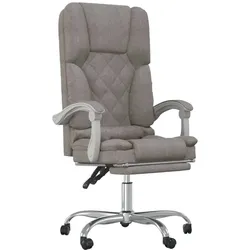 vidaXL Bürostuhl mit Massagefunktion Taupe Stoff