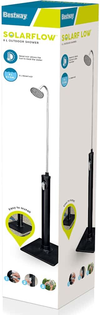 Bestway Douche d'extérieur Solar Flow Noir 8 L