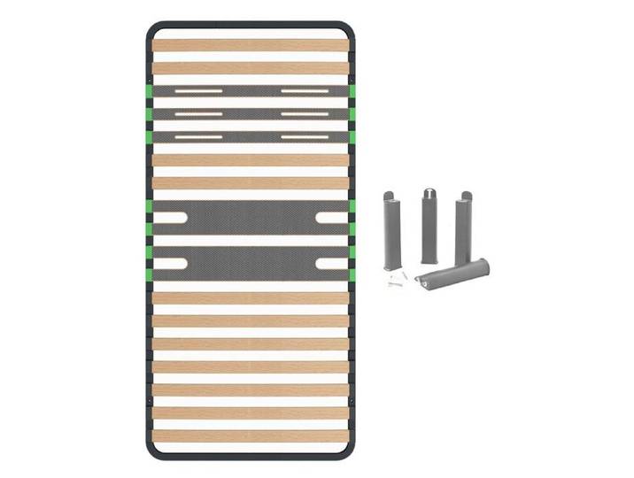 AltoZone - Pack Sommier 16 Lattes 90x190cm + Pieds Gris