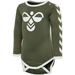 hummel hmlFLIPPER langarm Baby-Body olive night 80