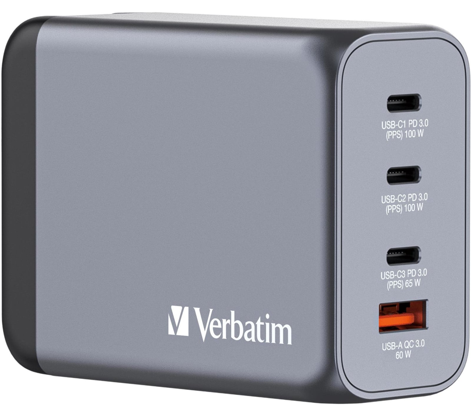 Verbatim universele GaN lader GNC-200 200W grijs