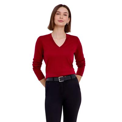 Strickpullover FALKE "Pure Merino Wool", Damen, Gr. S, rot (rot velvet (8264)), Pullover Strickpullover