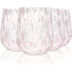 Sänger Gläser Set Curacao, Trinkgläser, Mehrfarbig, Weiss, Rosa
