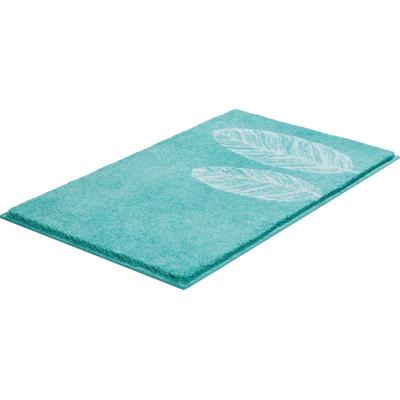 Badematte GRUND "Duetto", blau (türkis), H:20mm, Polyacryl, Badematten, Badematte, Badematte mit Feder-Muster