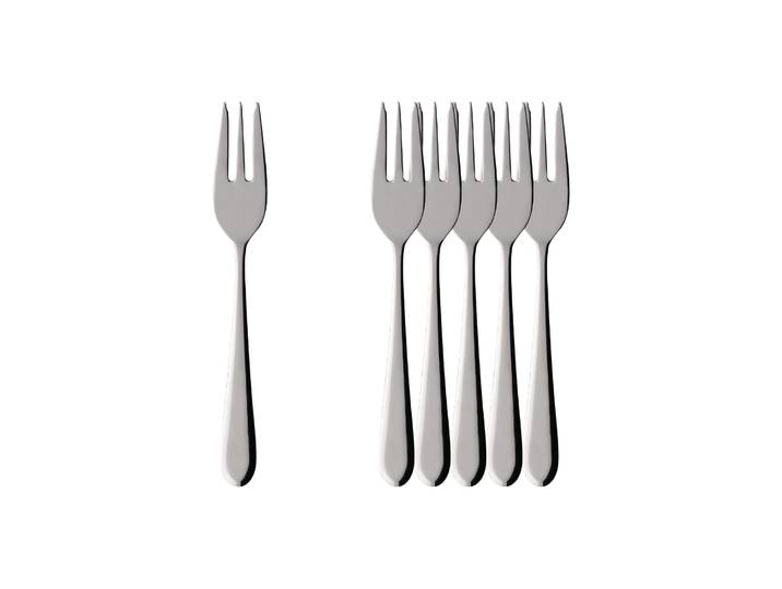 Tafelgabel VILLEROY & BOCH Kuchengabel Oscar 15,8 cm 6er Set edelstahl , silber (edelstahl), B:3mm, Essgabeln, Tafelgabel, Spülmaschinenfest