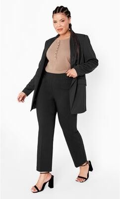 Plus Size Women's Super Stretch Slim Flare Pant by Avenue in Black (Size 16)