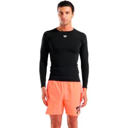 arena Herren-UV-Schutz-Rash-Allover-Langarm-Schwimmshirt - Herren - Gr. XL - schwarz