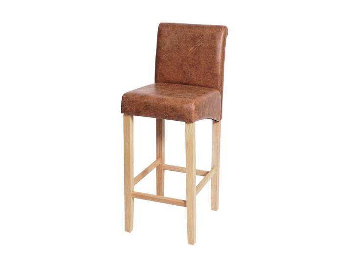 MCW Barhocker MCW-C33, Angenehme Polsterung, Stabile Beine aus Holz