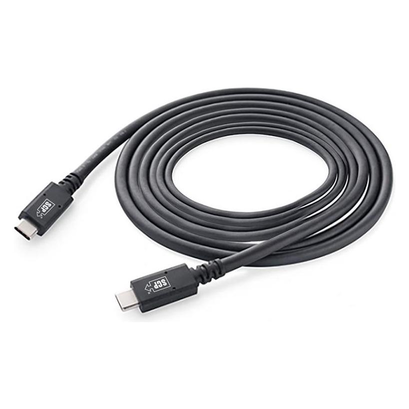 SCP USBC32-1M Type-C Male/Male, 20Gbps USB 3.2 Gen 2 Superspeed+, Passive Copper, Power 5A/20V/100W (1 m, USB 3.2 Gen 2, 100 W) (USBC32-1M)