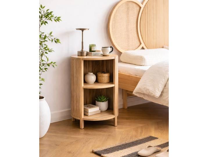 Table de chevet en bois naturel