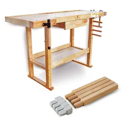BAMATO Hobelbank WORK-1520 aus Massivholz