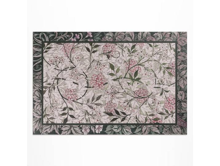 Wallfluent Teppich 100x150 cm Jasmin Skizze William Morris, Pink, Kunststoff, 100x150 cm, Teppiche und Böden, Teppiche