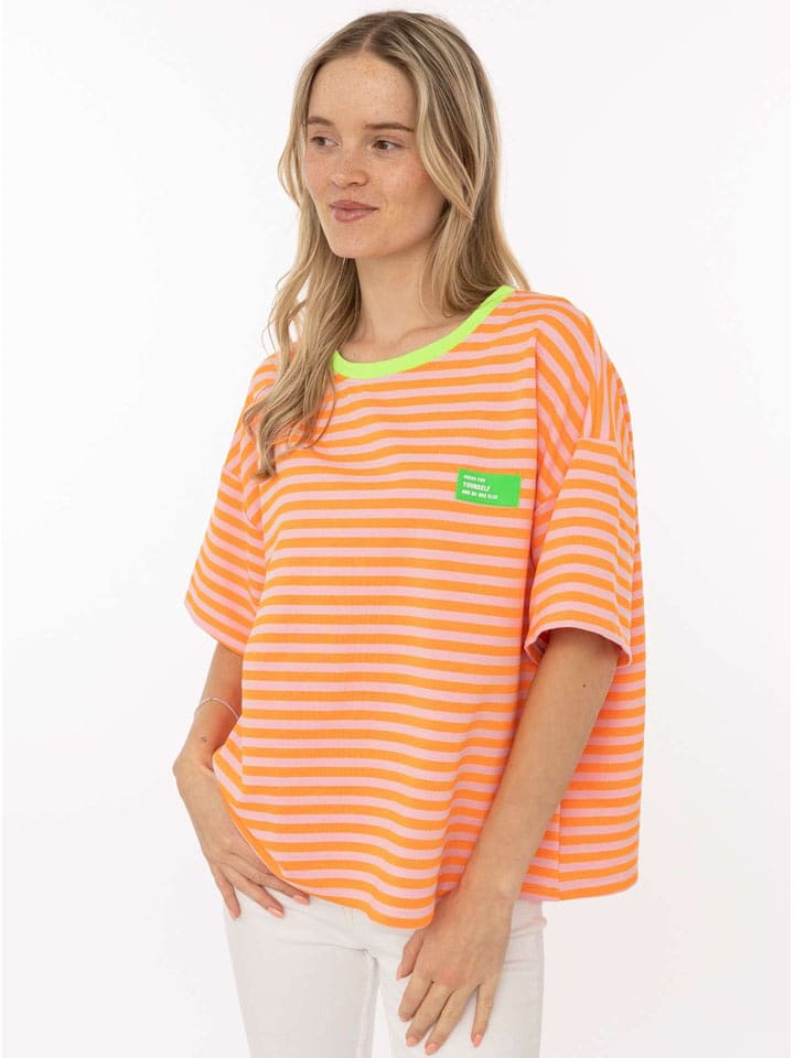 Zwillingsherz Shirt in Orange - onesize
