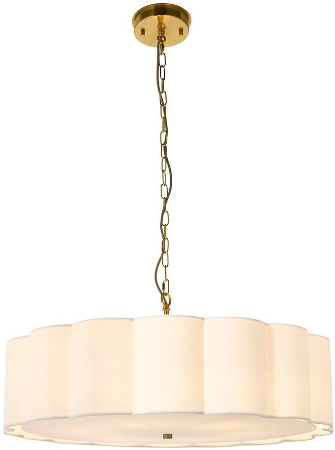 Pandora Cream & Gold 6 Light Pendant Ceiling Light