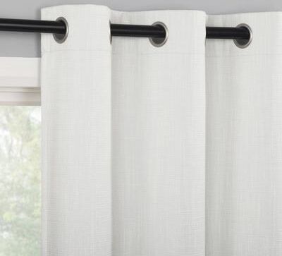 Sun Zero Aldwin Slub Texture Magnetic Closure Total Blackout Grommet 1-Piece Curtain Panel, Single Panel