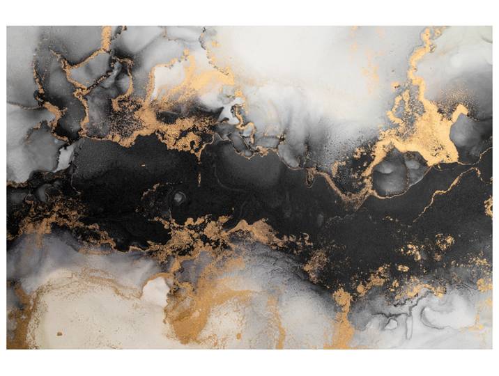 Acrylglasbild Gold Umspielt Schwarz image LAND
