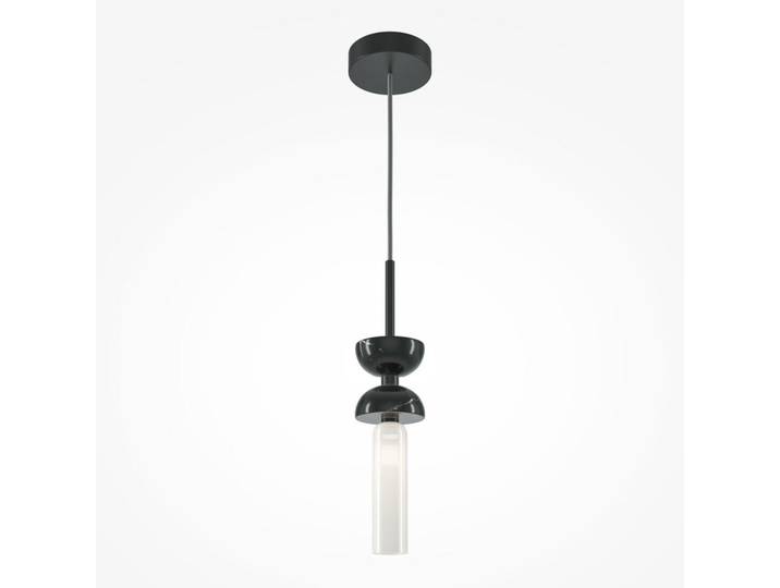 Suspension Kyoto noire 1xG9x28W\, effet marbre\, dimensions : 336\,5 x 10 x 10 cm\, IP20\, Maytoni