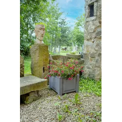 Pflanzkasten quadratisch, grau