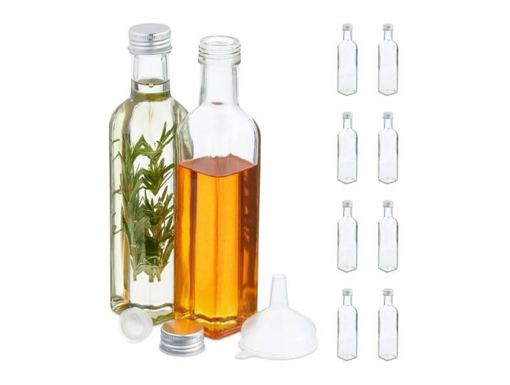 Relaxdays Flaschen zum Befüllen 250 ml
