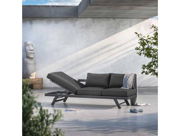 OUTLIV. Atlanta Gartenloungesofa Aluminium/Olefin Dunkelgrau