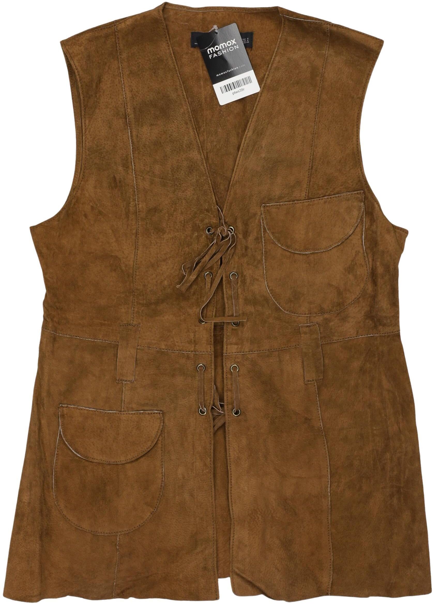 Zara Damen Weste, Braun, Gr. S, Leder - Second Hand