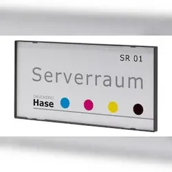 Kairo Easy Türschild 75 | Grau | 75x150 mm | im Hoch- und Querformat verwendbar | einfache Montage Kleben oder Schrauben | Büroschild | Türschild