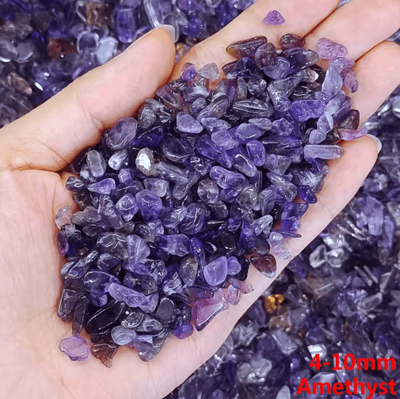 Inspire Picks Natural Quartz Crystal Stone Chips Healing Gravel For Aquarium & Home Decor amethyst 50g