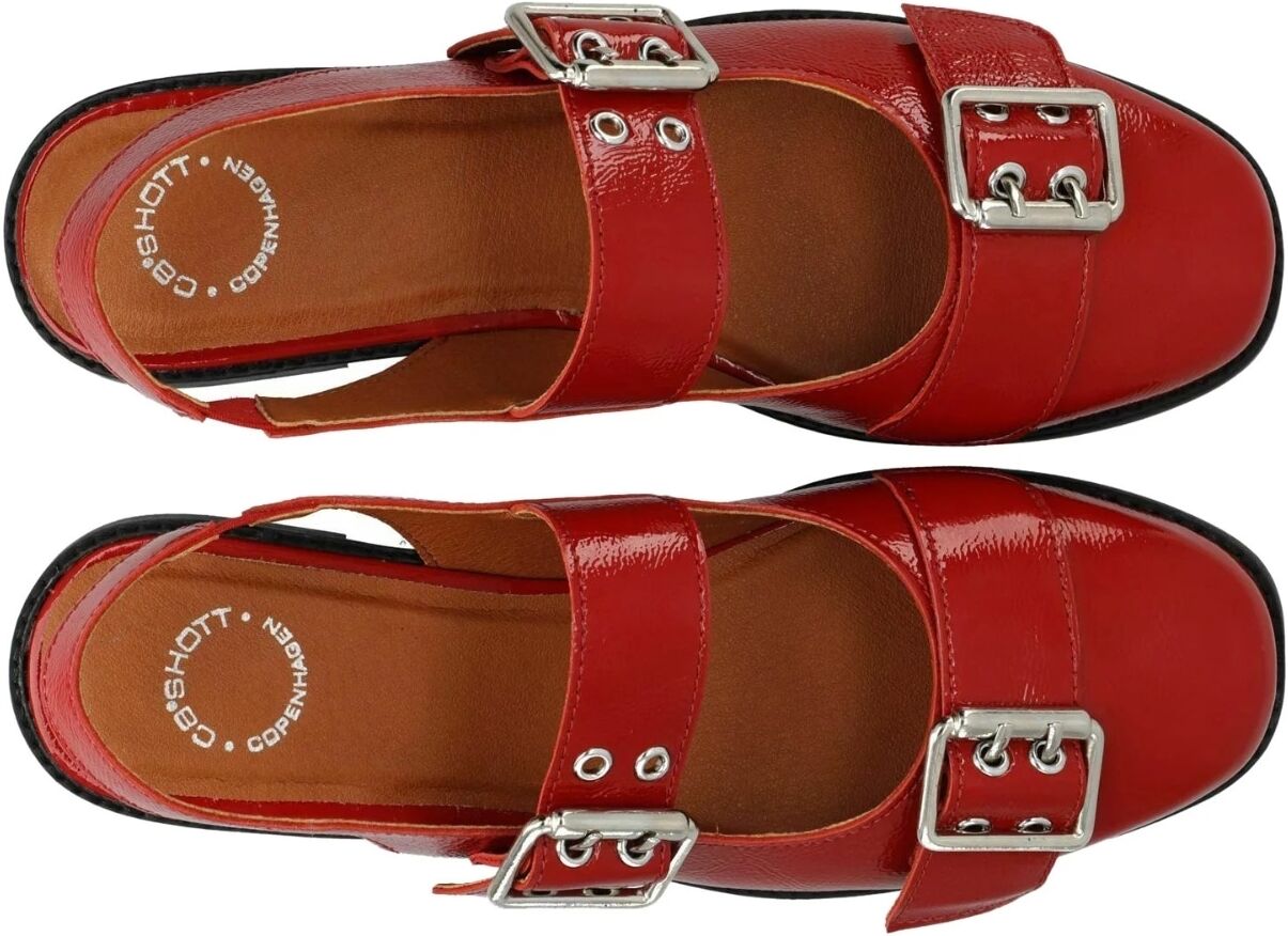 Ballerina CA'SHOTT "Ca'Shott Ballet flats CASDIANA", Damen, Gr. 37, Normalschaft, rot, Obermaterial: 100% Leder, Schuhe Ballerina