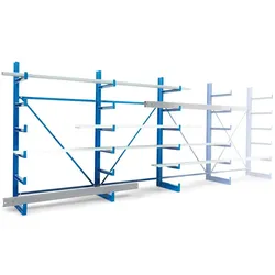 PROREGAL Kragarmregal | Light-Duty | HxBxT 200x125x50cm| Armlast 200 kg | Einseitig | Komplett