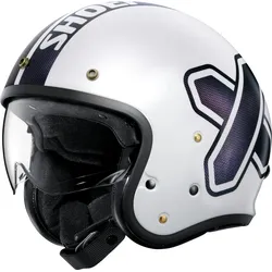 Shoei J.O2 Cross Logo 2, Jethelm - Weiß/Lila/Schwarz - M