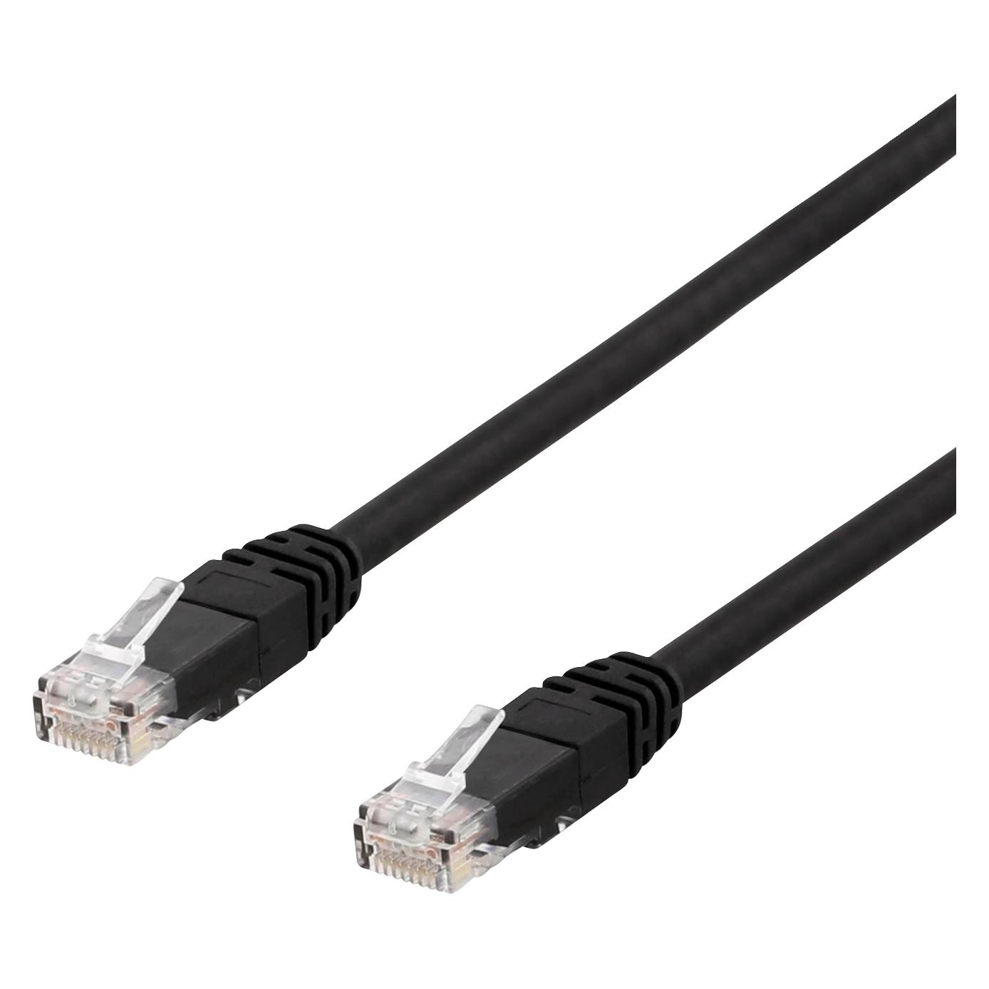 Deltaco Patch cable U/UTP Cat6, 20m, UV resistant, 250MHz, Delta certified, LSZH, black (U/UTP, CAT6, 20 m) (TP-620UV)
