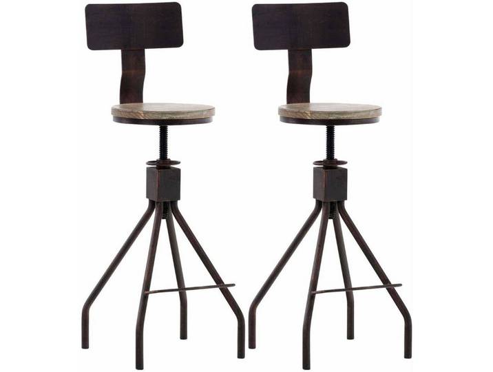 CLP Barhocker Barstühle Elko (Set, 2er), höhenverstellbar, drehbar, Industrial Stil