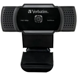 Verbatim Webcam mit Mikrofon AWC-01 1080p Autofokus (3.60 Mpx), Webcam, Schwarz
