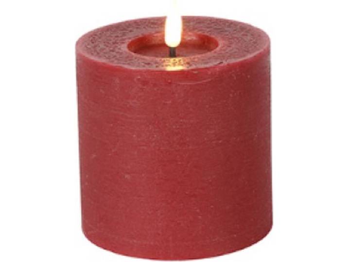Countryfield - led kaars - rood - 10x10cm - flikkerende vlam - kerstkaars