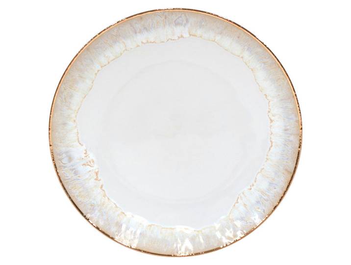 Costa Nova Desserttellerset Taormina, Gold, Weiß Hochglanz, Keramik, 6-teilig, rund, Handmade in Europe, nachhaltig, Essen & Trinken, Geschirr, Teller, Kuchenteller