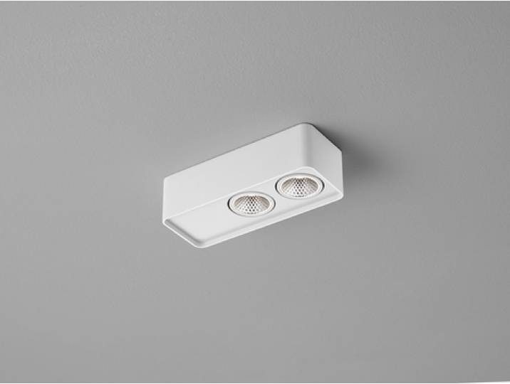 Helestra Deckenleuchte Cas 2-flammig - Mattweiß Clean, Minimali