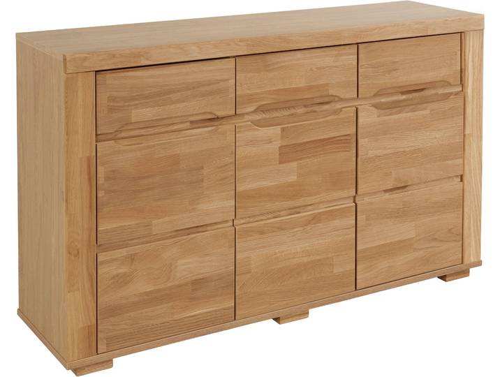Sideboard GOODPRODUCT Denis , braun (eiche teilmassiv), B:140cm H:85cm T:40cm, Sideboards, Sideboard, Breite 140 cm