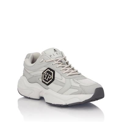 Sneaker PHILIPP PLEIN "Laufschuh", Herren, Gr. 41, Normalschaft, 10, grau, Schuhe Sneaker