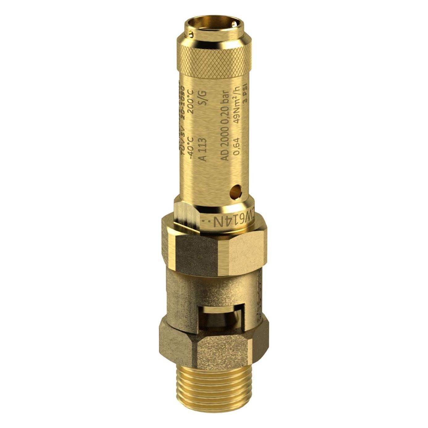 Riegler Sicherheitsventil Messing G1.1/2 Ansprechdruck 4 bar (229.05-4,0)