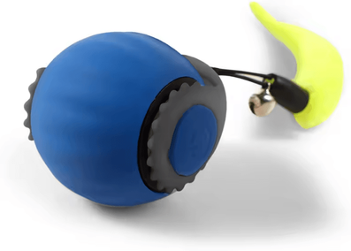 Inspire Curations Smart Rolling Cat Ball Toy For Independent Play blue
